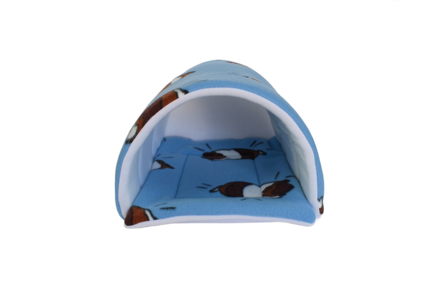 Fleece Hidey House with Absorbent U-Haul Lined Pad for Guinea Pigs, Ferrets, Hedgehogs, etc. | Popcorning Piggies with White product 3
