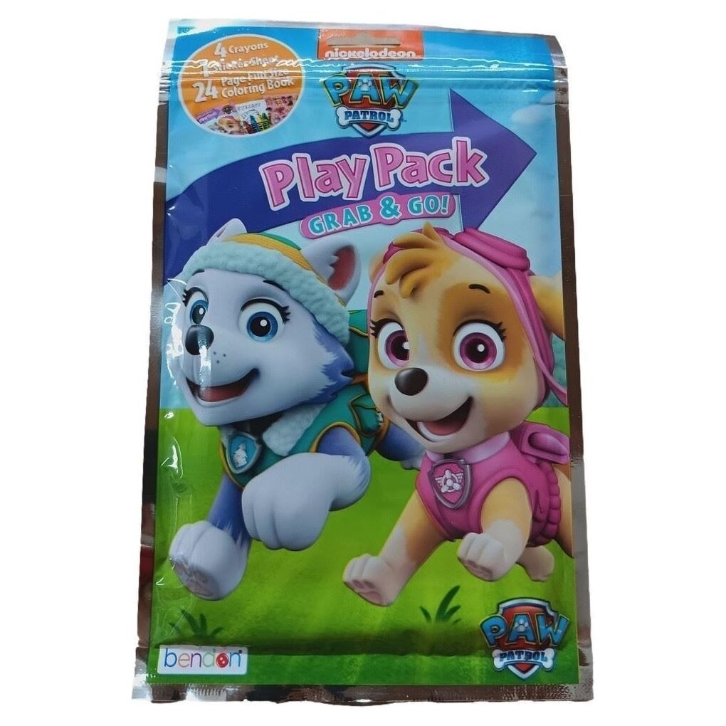 Paw Patrol Girl Play Pack Party Favors Grab And Go 1Ct Coloring Crayons Stickers