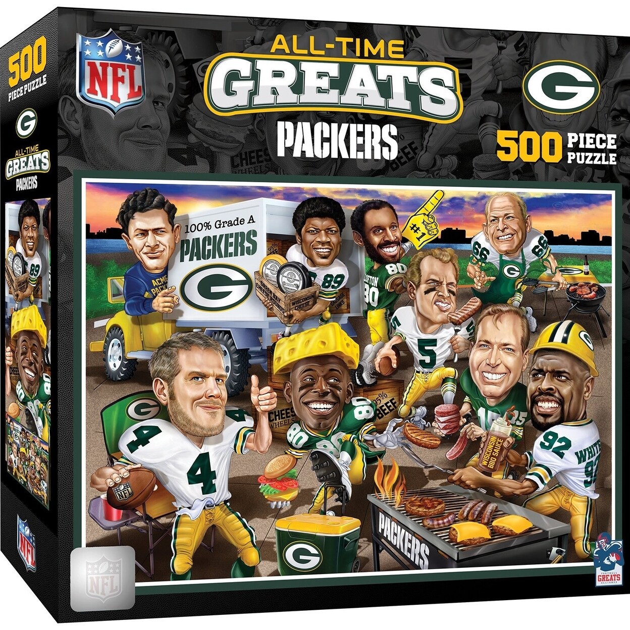 MasterPieces Green Bay Packers - All Time Greats 500 Piece Jigsaw Puzzle