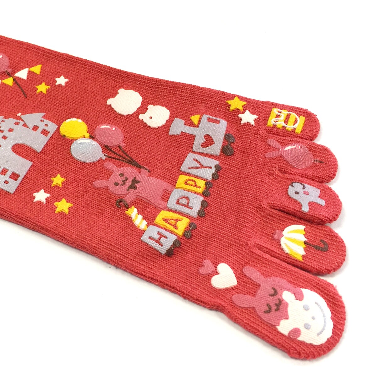 Wrapables Amusement Park Cartoon Socks Five Toe Socks (Set of 3)