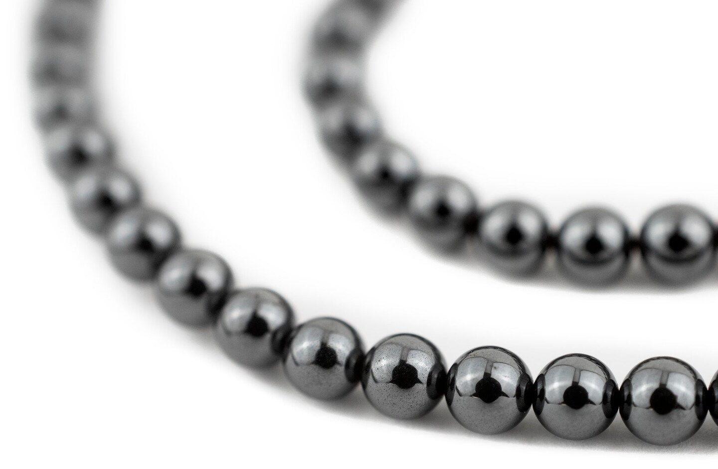 TheBeadChest Round Non-Magnetic Hematite Beads (5mm)