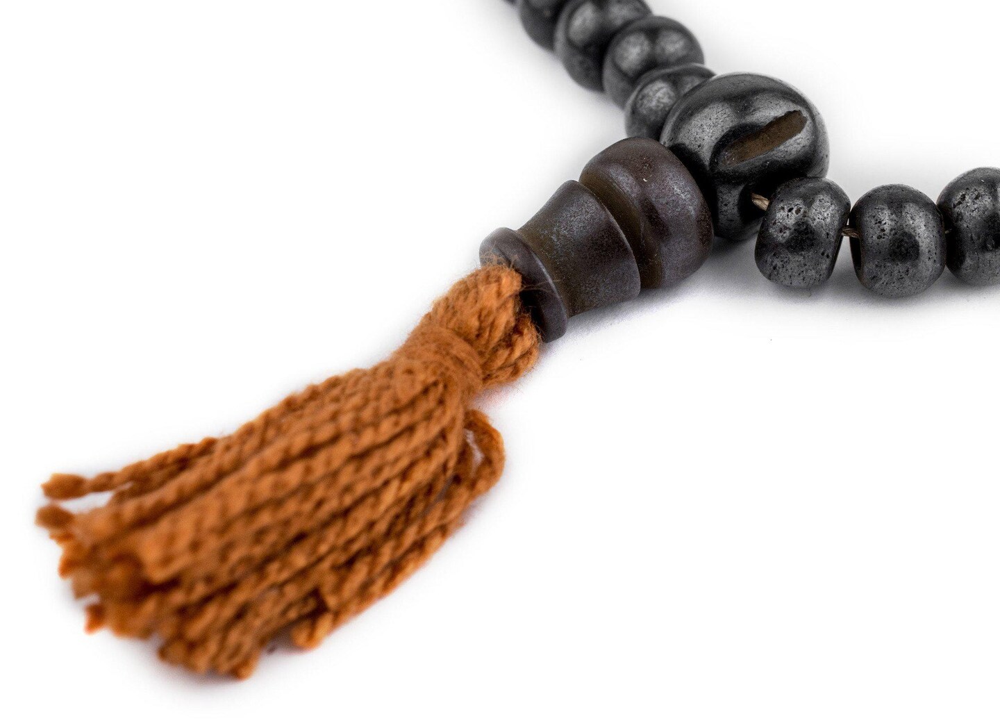 108 6mm Black Bone Mala Beads - Handmade Fair Trade Nepal Prayer Rosary Beads Necklace for Mediation, Yoga, Jewelry Making, Crafts - The Bead Chest