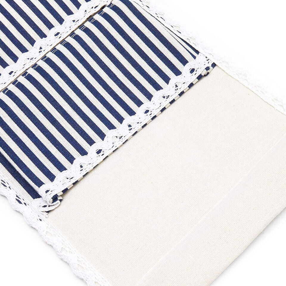 2pcs Door Closet Wall Hanging Organizer Storage Bag Pouch 5 Pocket Blue Stripes