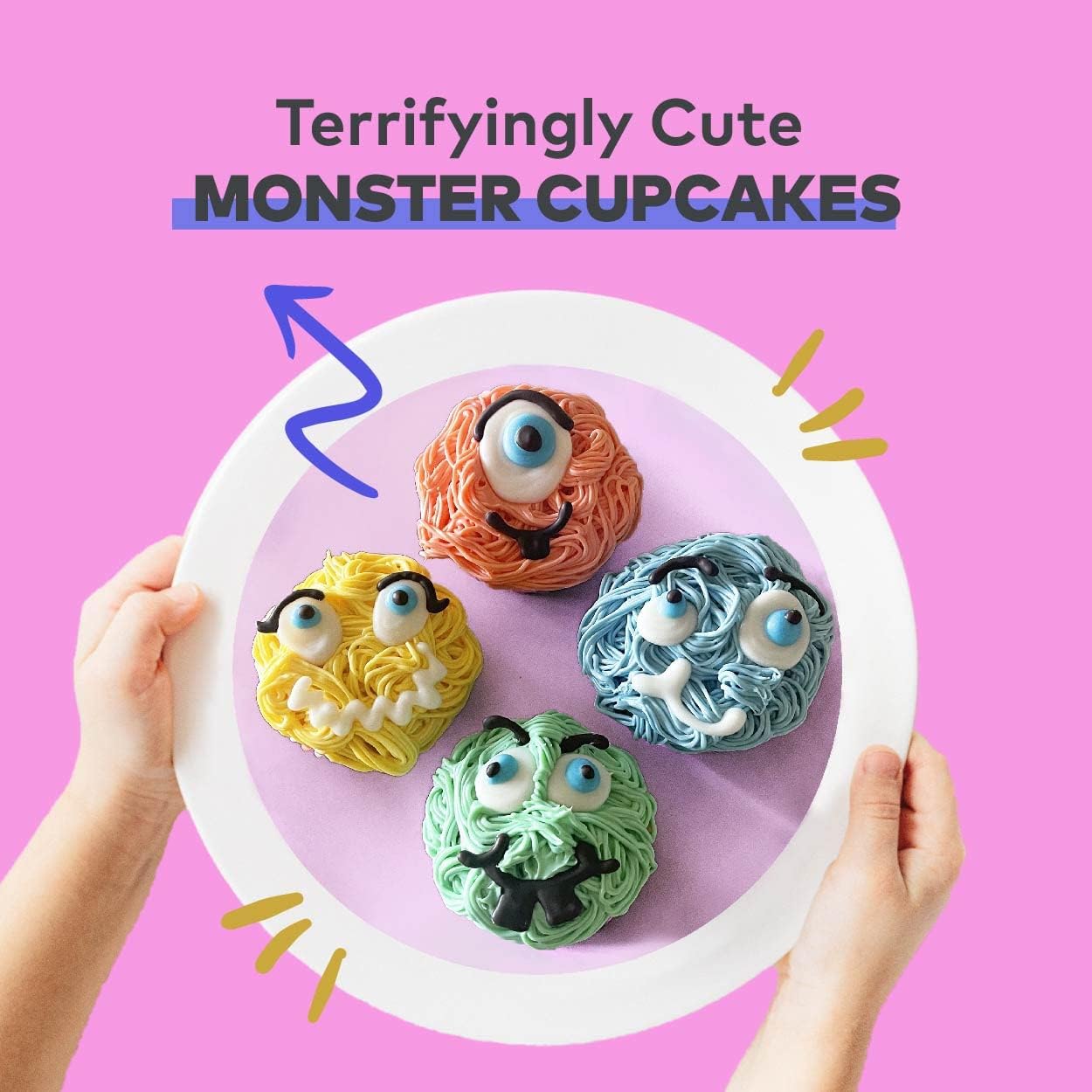 Duff Monster Cupcakes Baking Kit - Duff Goldman x Baketivity Kits for Kids, Teens &#x26; Adults with Pre-Measured Ingredients &#x26; Kid-Friendly Instructions - DIY Cupcake Mix Baking Set - Family Activity Gift