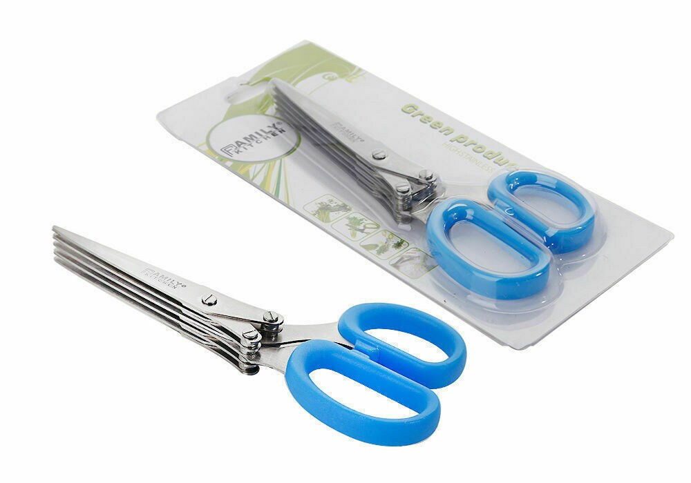 5 Blades Scissors Shear Spices Pasta Office Shredding Paper Slice For Kitchen