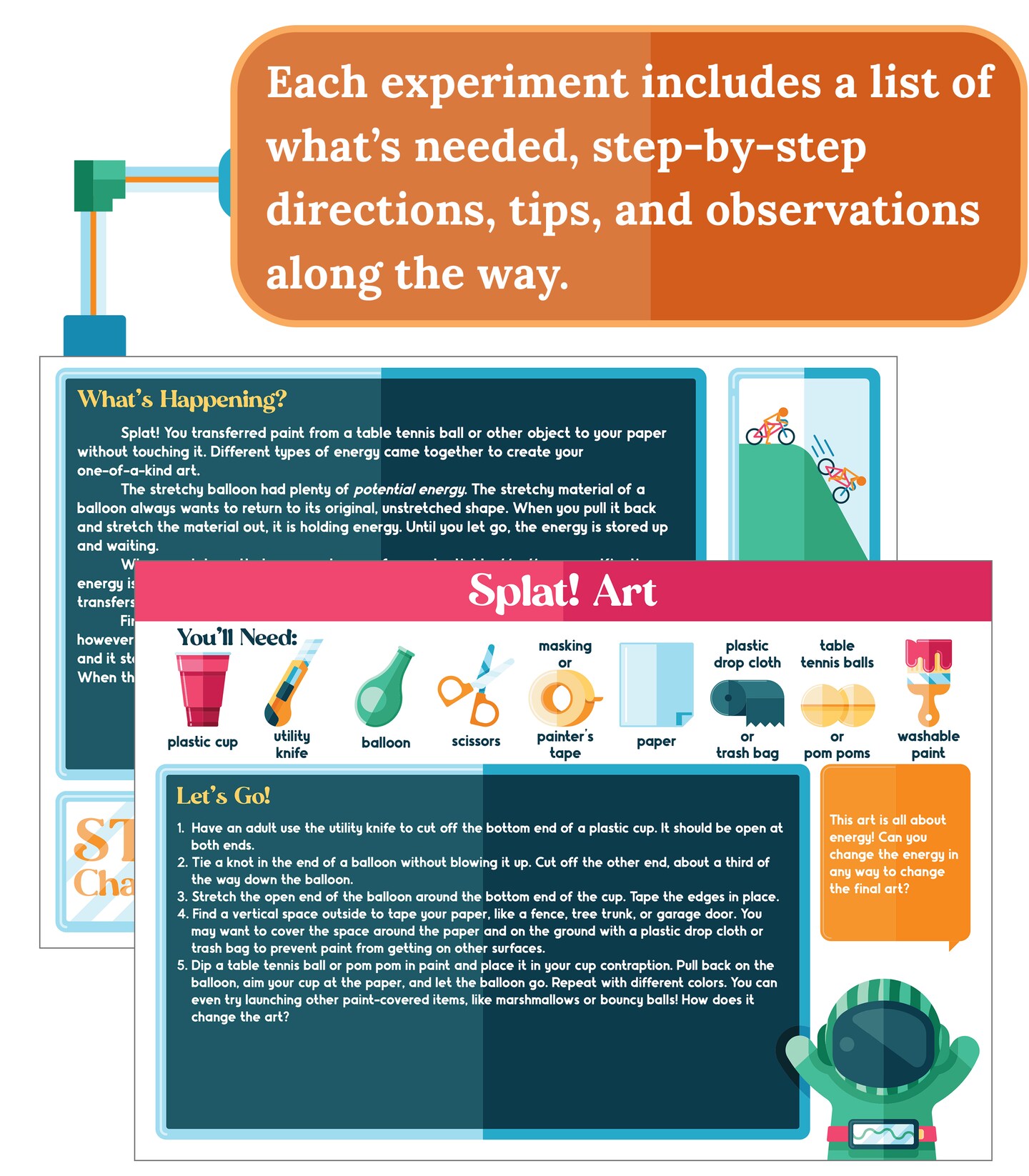 Carson Dellosa 29pc Mini Maker Art Science Kit, Crafts, Tiny Experiments, Stickers, Activity Book, Mini Journal, Name Tag, and More School Supplies, STEM Activities for Kids Grade 2 and Up