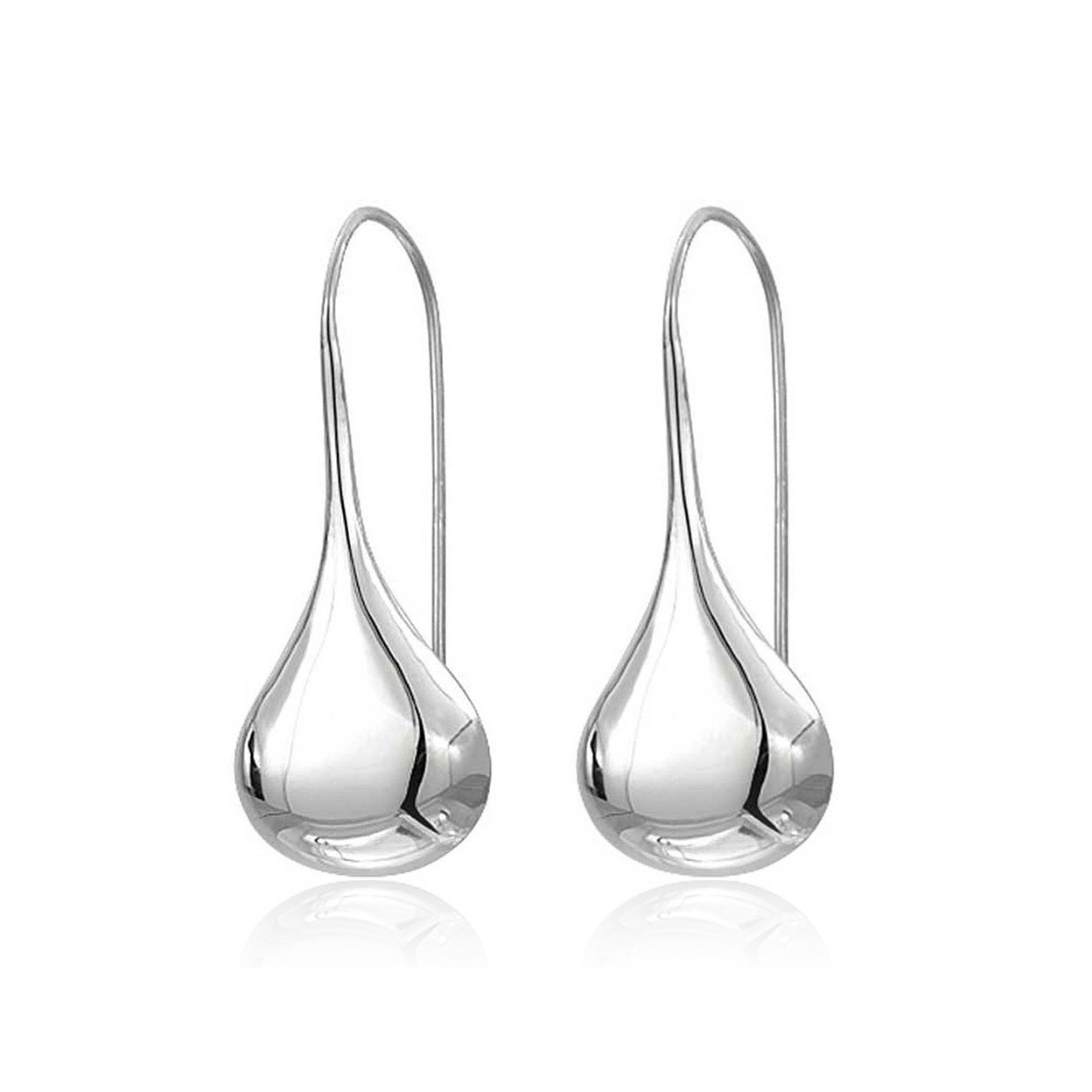 Intensity Tear Drop Hook Earrings - 925 Sterling Silver