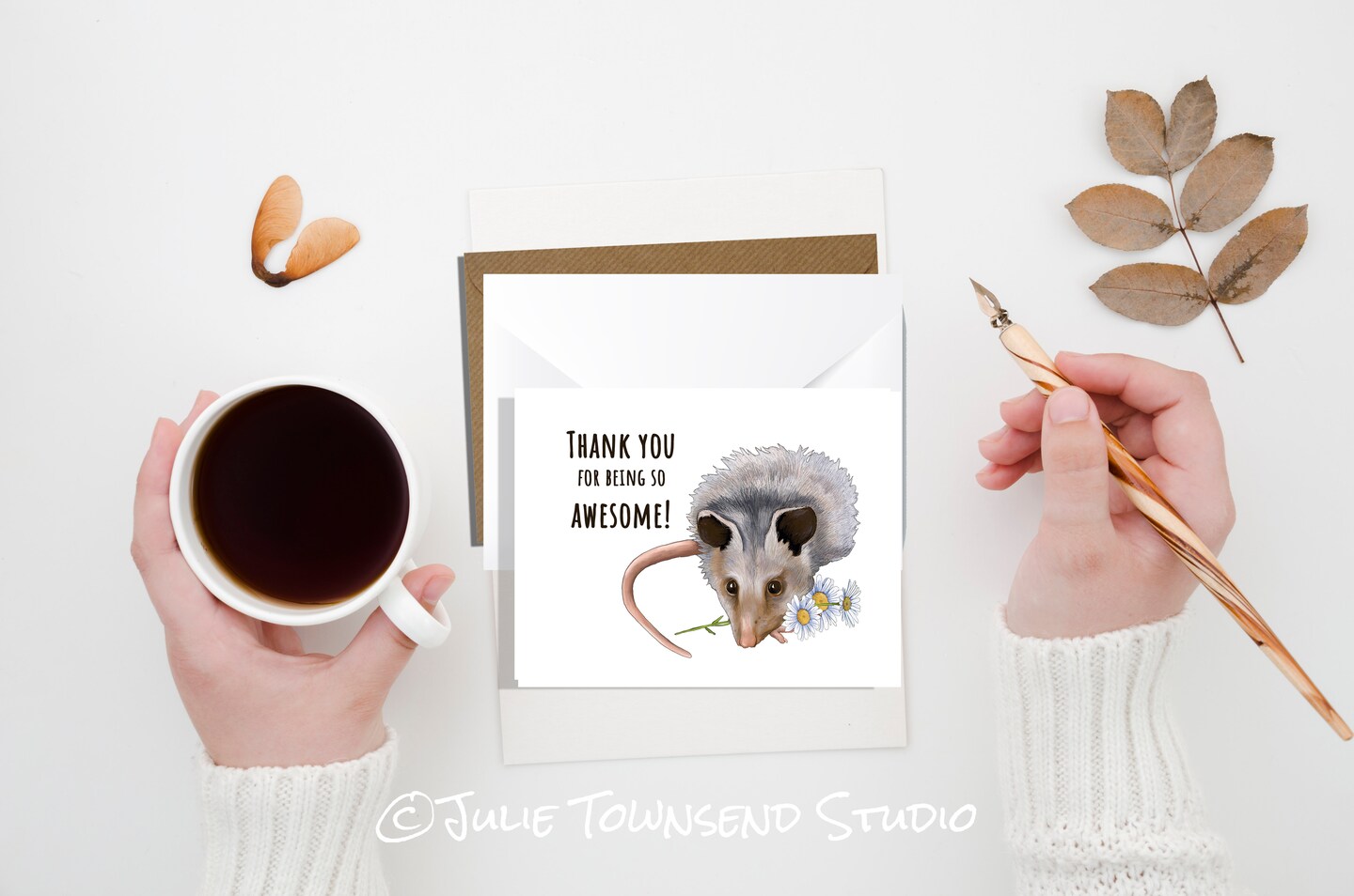A2 CARD SET - AWESOME POSSUM Thank You Cards - Discover Farmhouse Whimsy  with this set of Adorable Handmade Possum Cards | MakerPlace by Michaels
