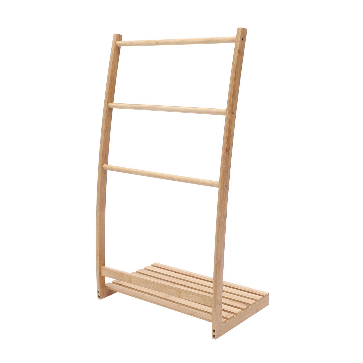 Kitcheniva Freestanding Bamboo Towel Drying Rack Clothes Storage Stand ...