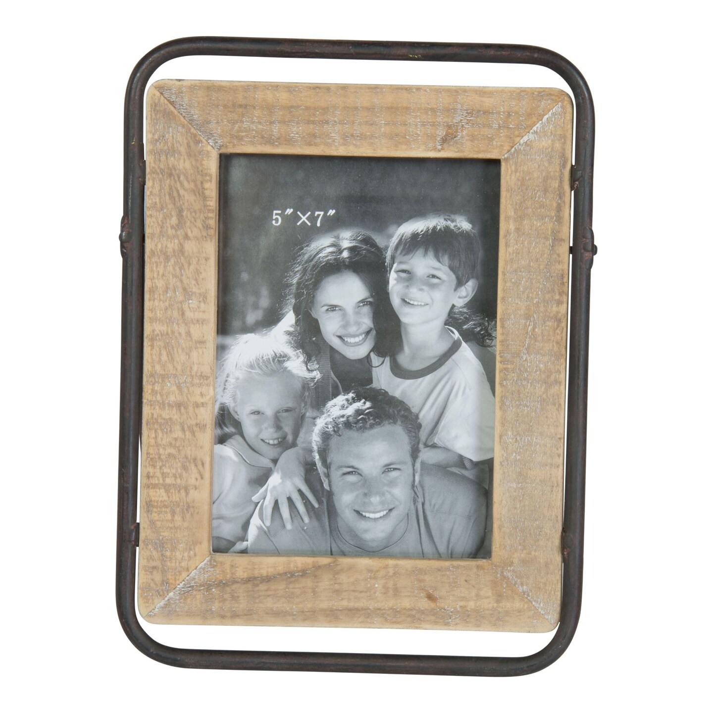 Creative Design 10" Brown and Black Distressed Rectangular Photo Frame