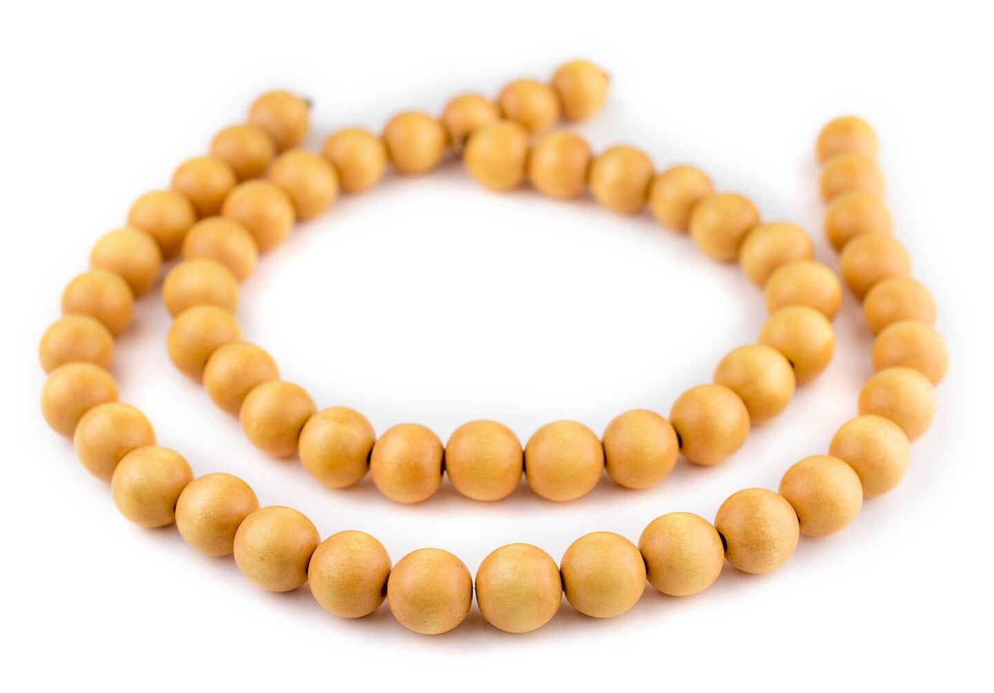 TheBeadChest 16mm Natural Round Wood Beads, Wooden Beads Loose Wood Spacer Beads for DIY Jewelry Making, 4 Sizes (8mm, 10mm, 12mm, 20mm) - Yellow