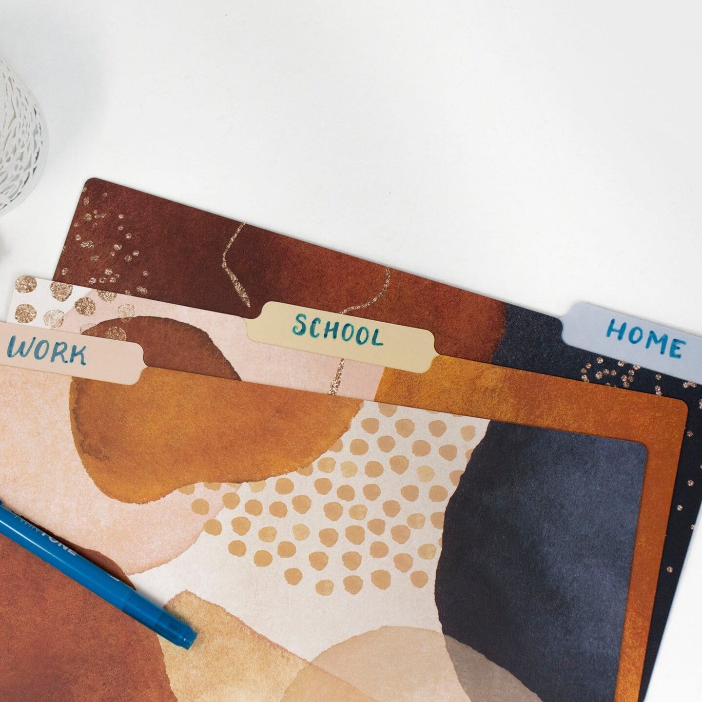 bloom daily planners File Folder Set, Earthy Abstract