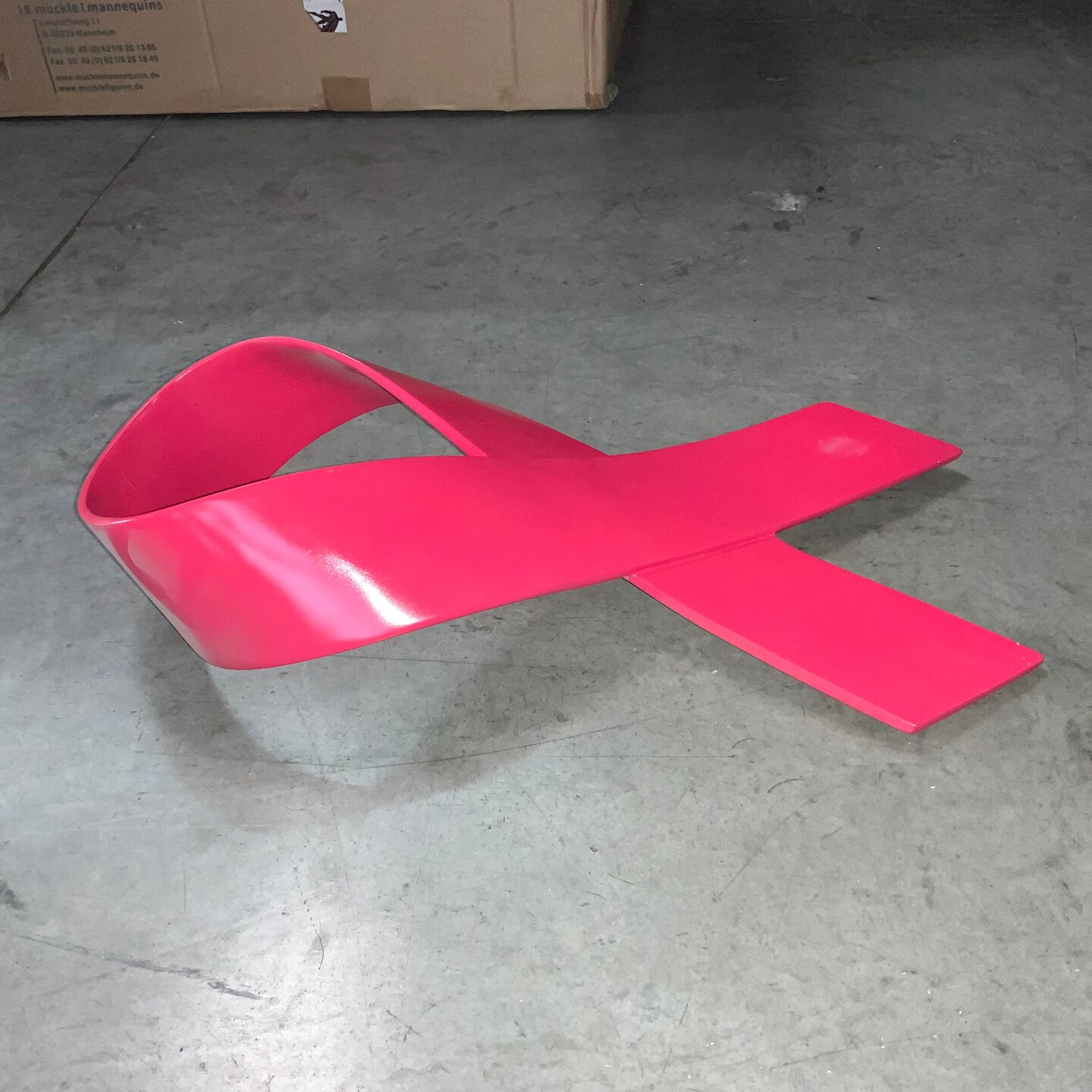 Pink Cancer Ribbon Display Wall Decor