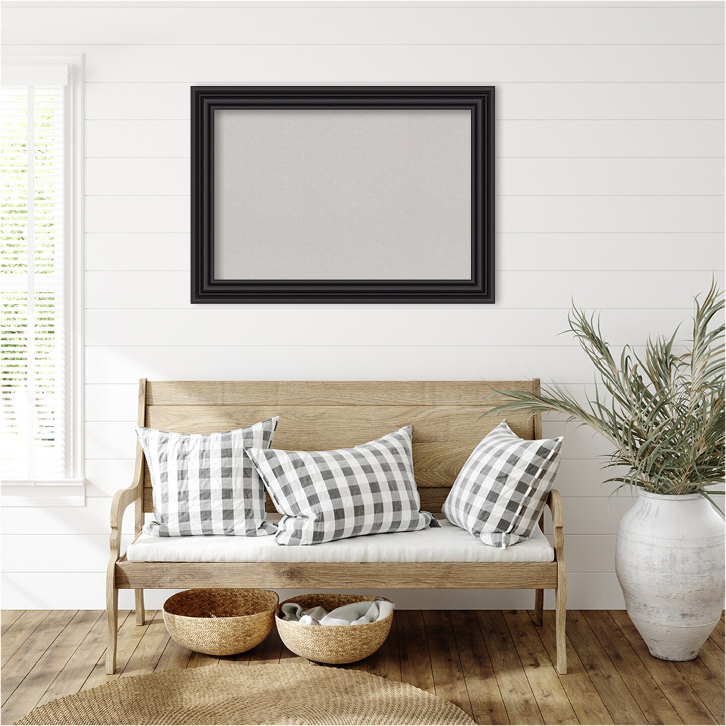 Colonial Black Framed Corkboard, Grey Cork
