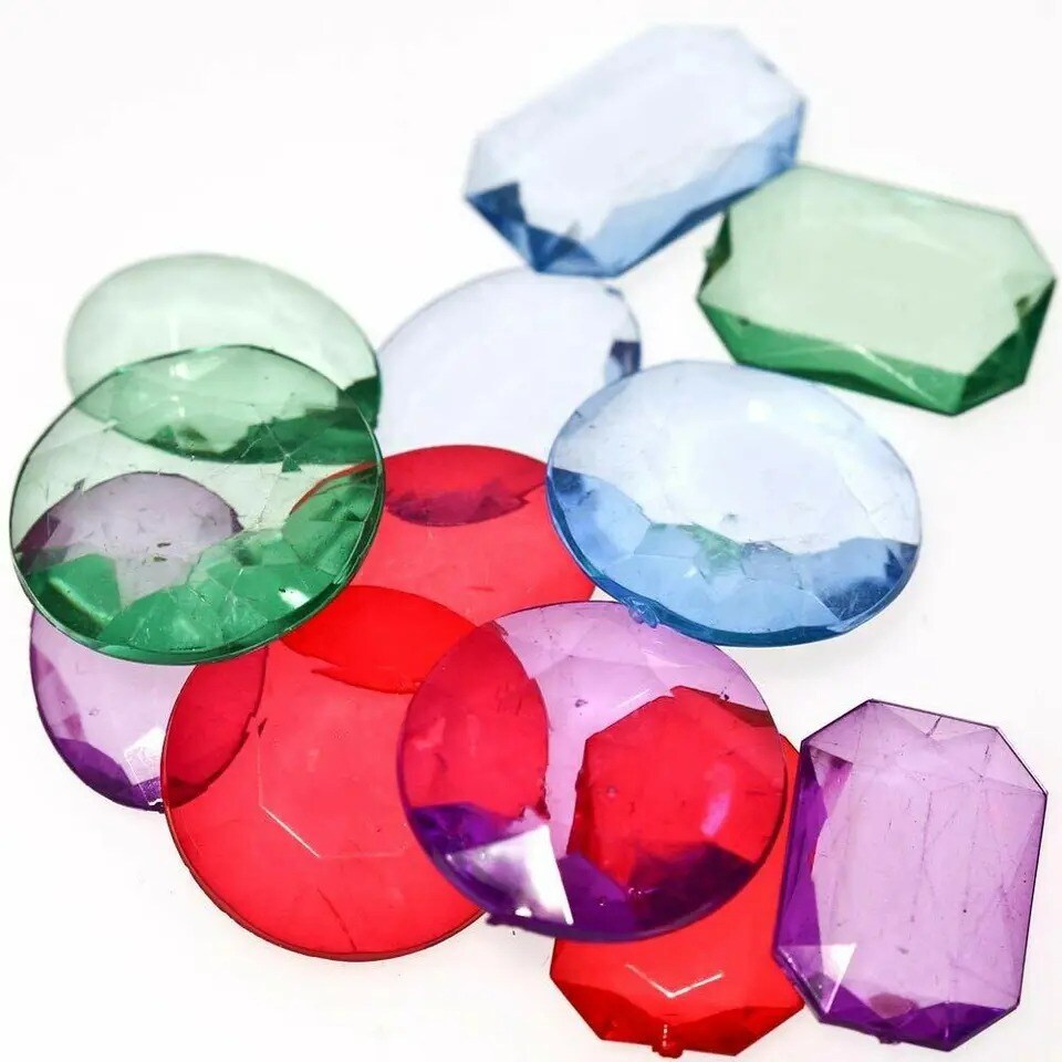 144 Large Pirate Treasure Gems Jewelry Diamond Rhinestone Jewels Party Craft