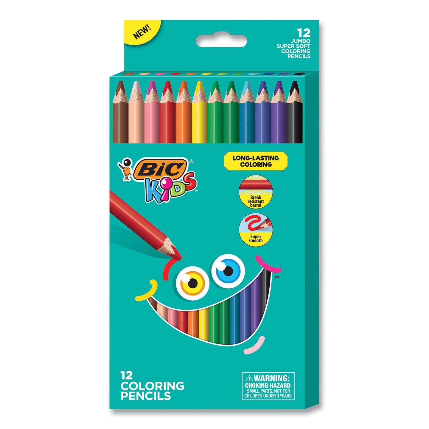 Kids Jumbo Coloring Pencils, 1 mm, Assorted Lead and Barrel Colors, 12/Pack Kids Jumbo Coloring Pencils, 1 mm, Assorted Lead and Barrel Colors, 12/Pack
