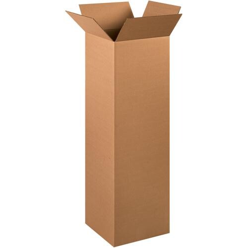 MyBoxSupply 12 x 12 x 40" Tall Corrugated Boxes, 15 Per Bundle
