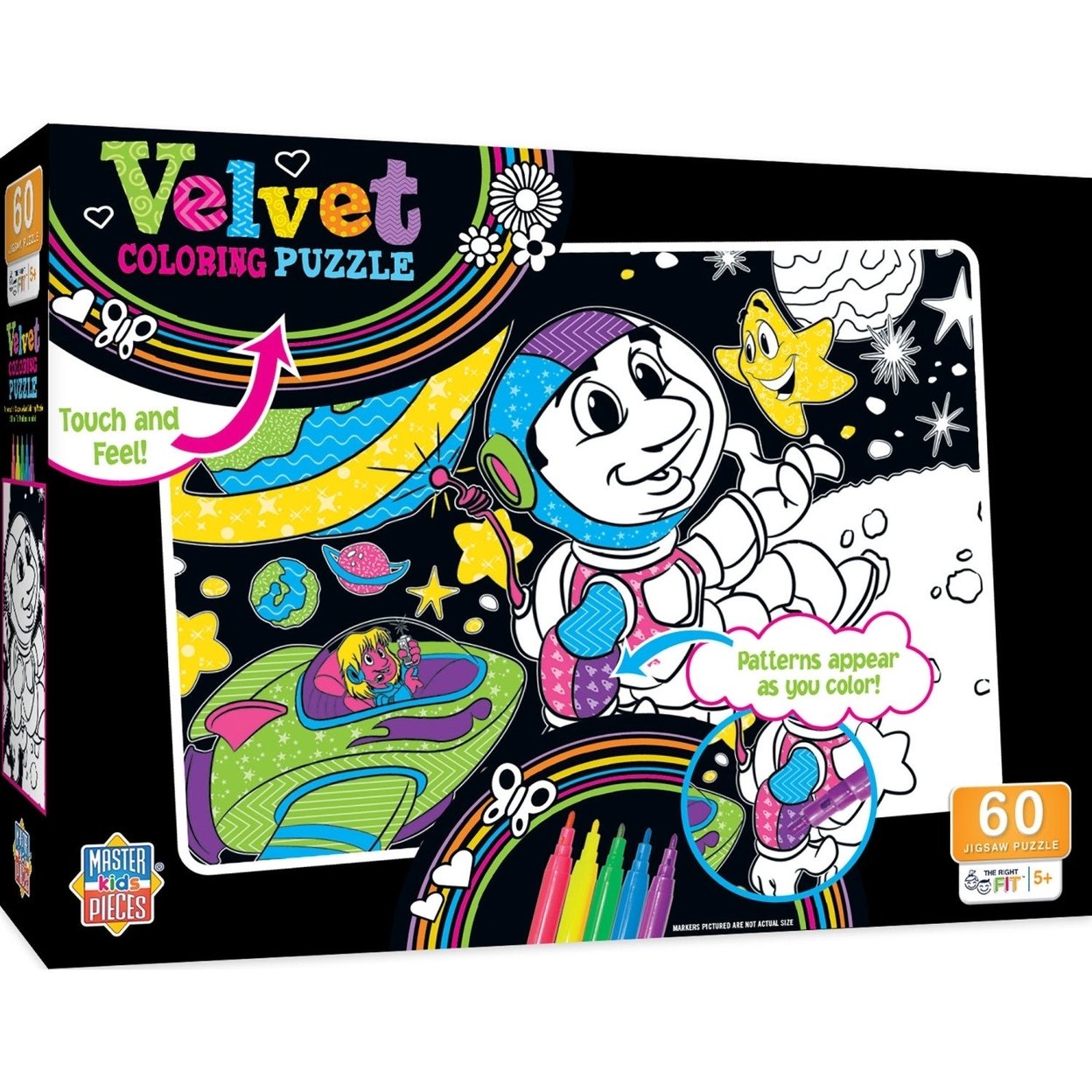 MasterPieces Velvet Coloring - Space Astronauts 60 Piece Jigsaw Puzzle