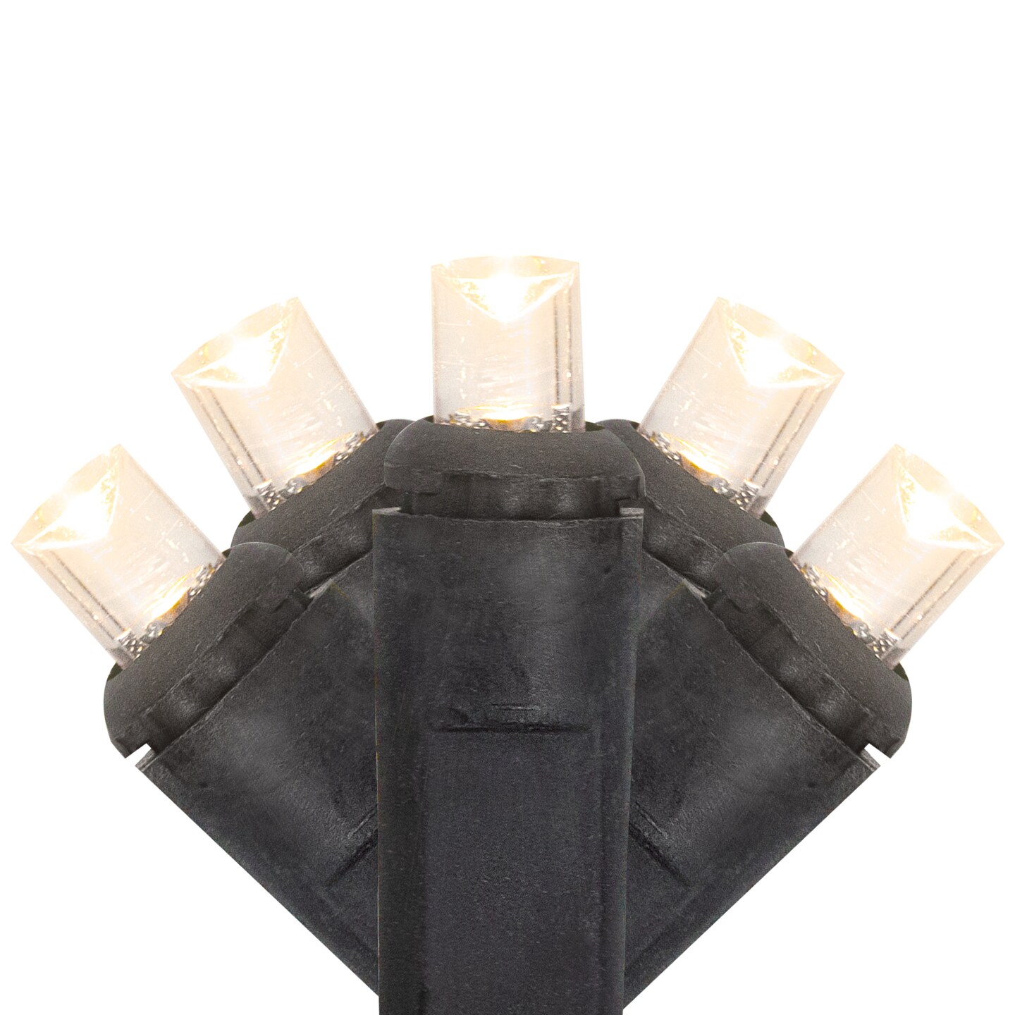 Northlight 50ct Warm White LED Wide Angle Christmas Lights - 16.25ft, Black Wire