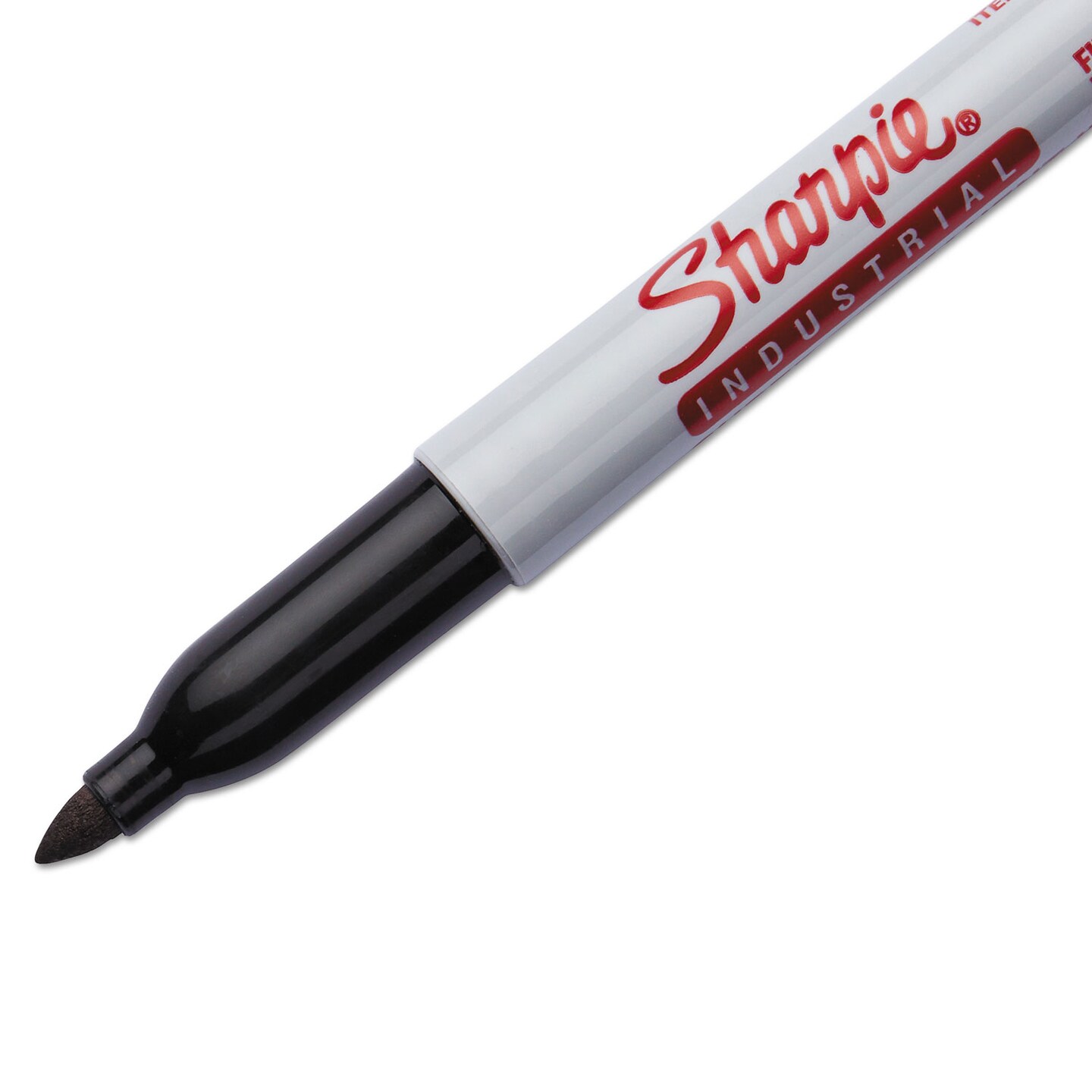 Sharpie Industrial Permanent Marker, Fine Bullet Tip, Black, Dozen