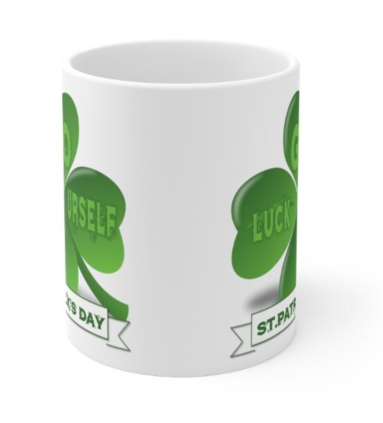 Saint Patrick's Day White Ceramic Mug, 11oz product 2