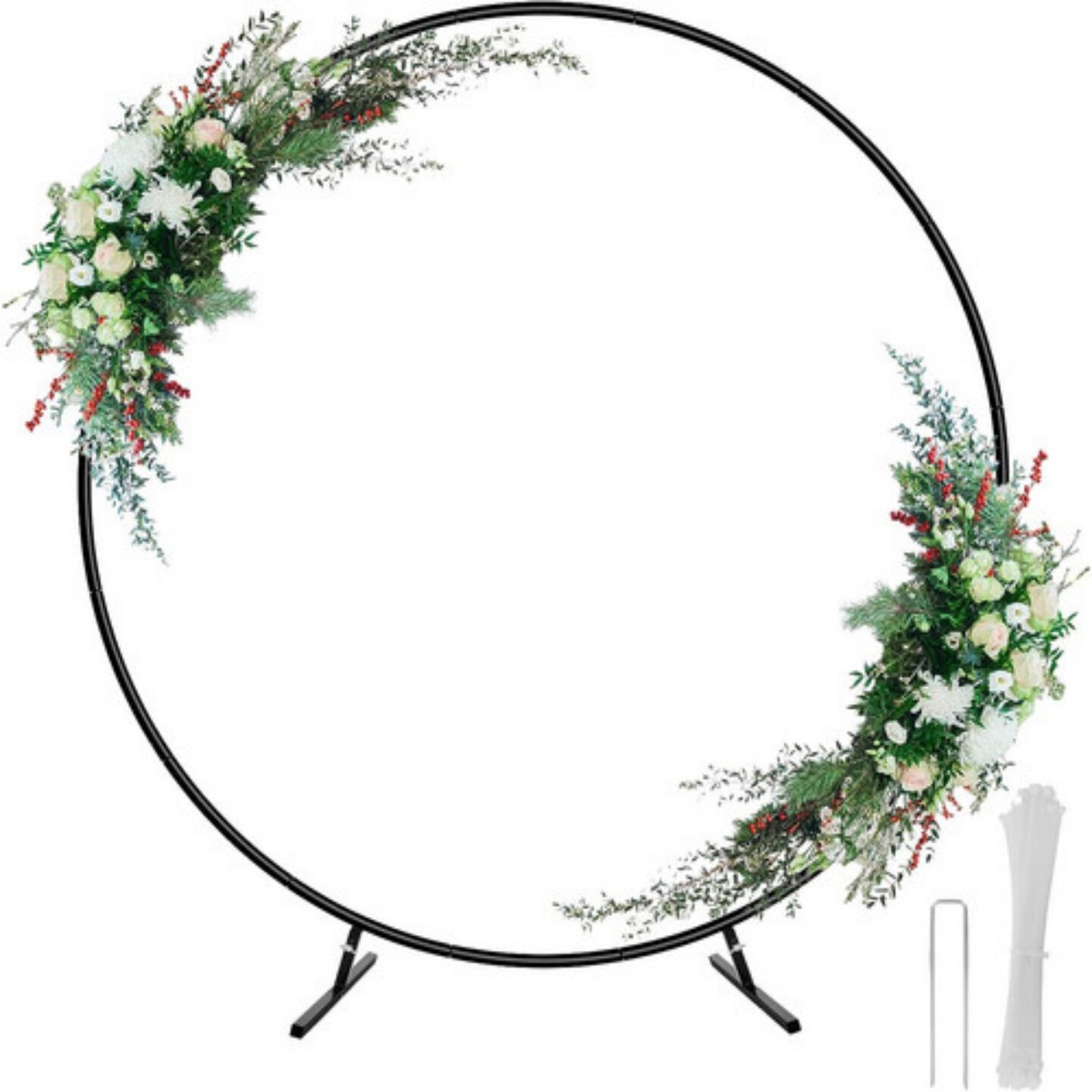 Round Arch Background Stand Hoop Balloon Flower Frame Wedding Decoration 6.6FT