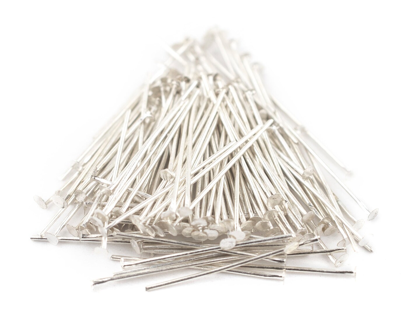 TheBeadChest Silver 21 Gauge 1 Inch Head Pins (Approx 100 pieces)