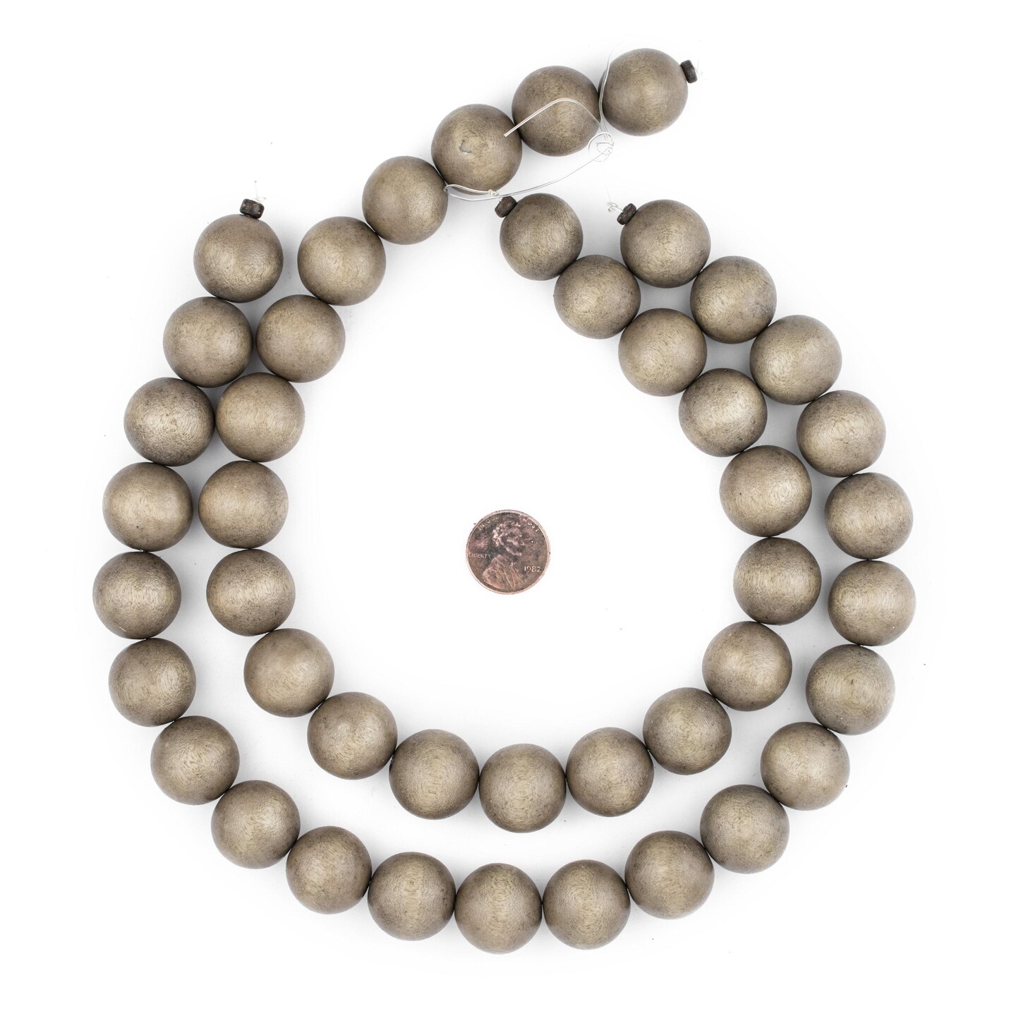 TheBeadChest 20mm Natural Round Wood Beads, Wooden Beads Loose Wood Spacer Beads for DIY Jewelry Making, 4 Sizes (8mm, 10mm, 12mm, 20mm) - Brown