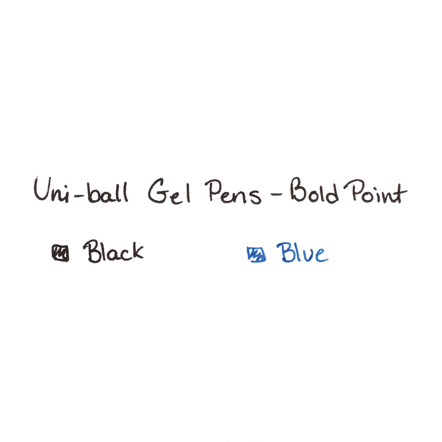 Uni-Ball Signo 207 Retractable Gel Pen, Bold 1mm, Blue Ink, Black/Blue Barrel, Dozen