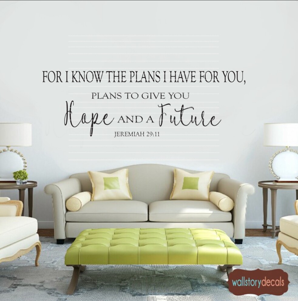 Family Wall Quotes Decal | For I know the Plans I Have Jeremiah 29 11 ...