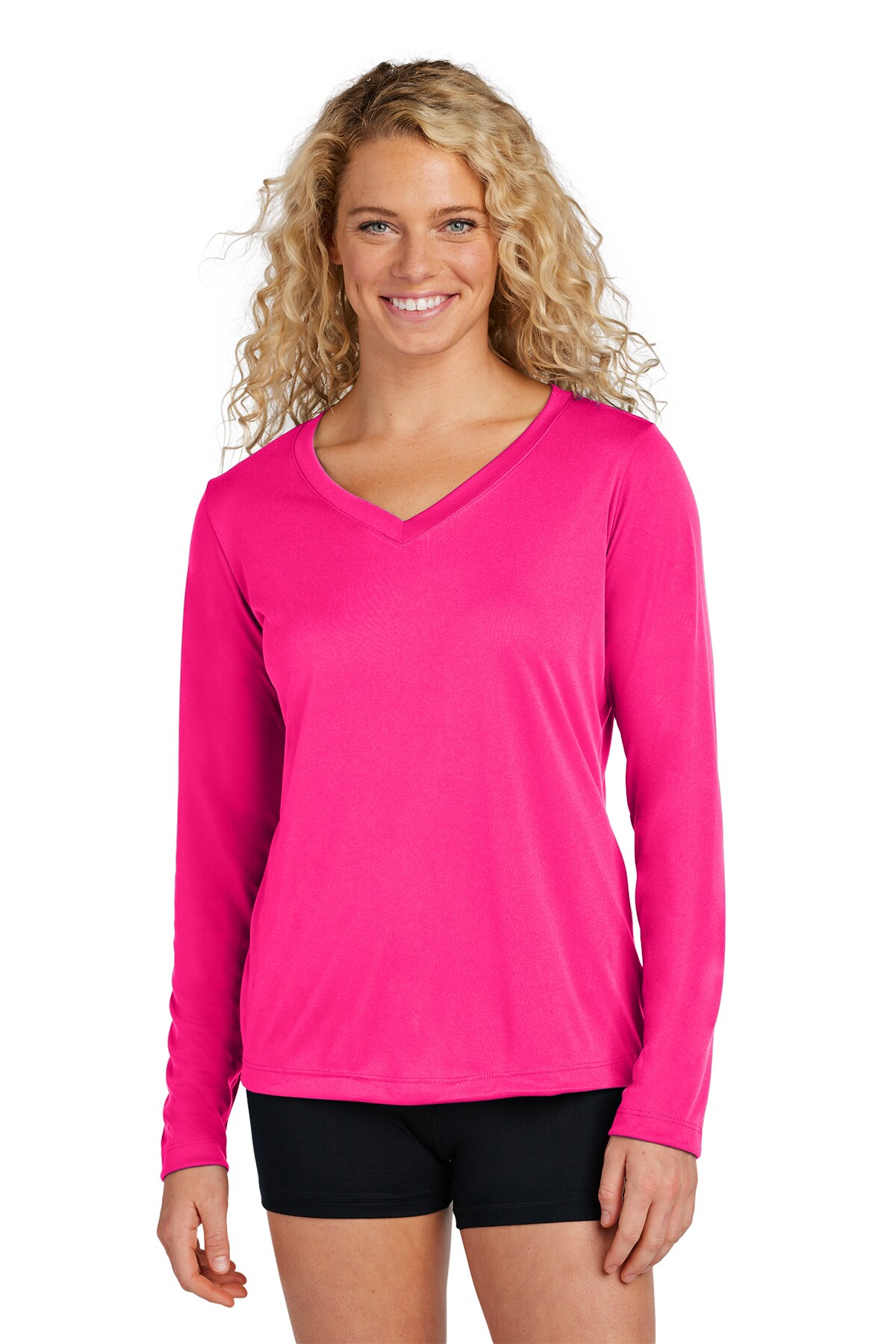 Sport-Tek&#xAE; Women&#x27;s Long Sleeve PosiCharge Competitor V-Neck Tee