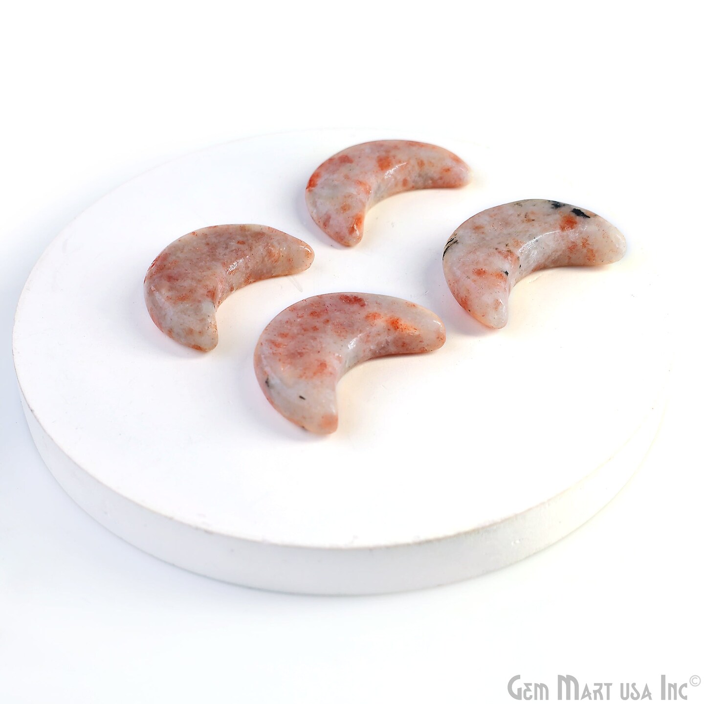 Crescent Moon Gemstone, Natural Gemstone Moon Shape, Mini Moon Gem, Home D&#xE9;cor Accents, 36x18mm, GemMartUSA (14301)