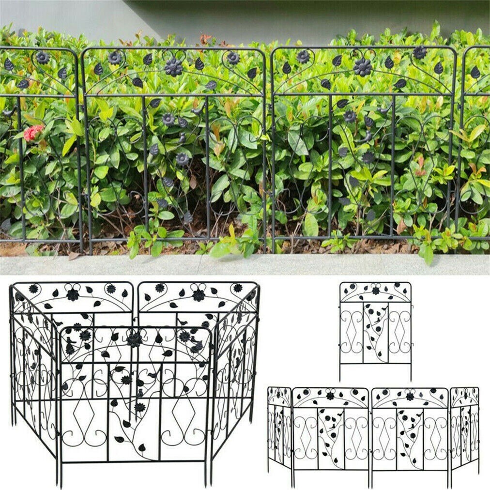 5X Folding Landscape Wire Patio Fences Garden Picket Panel Fences Animal Barrier