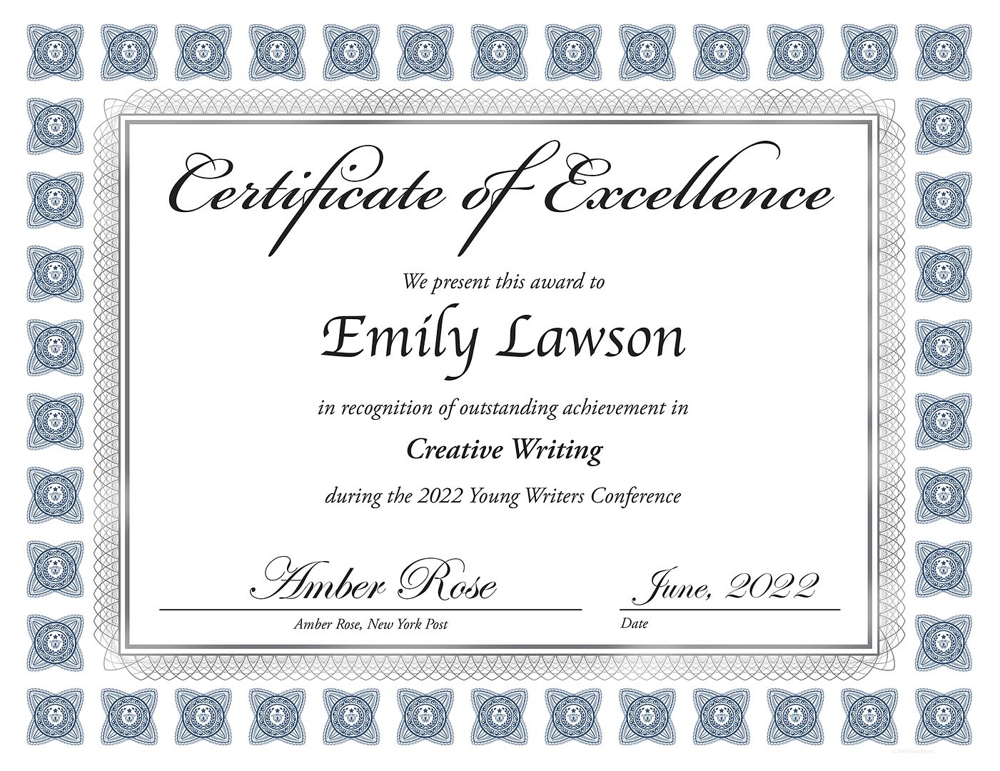 Great Papers! Certificates with Silver Foil, Scholar Certificate, 8.5&#x22; x 11&#x22;, Printer Compatible, 15 Count