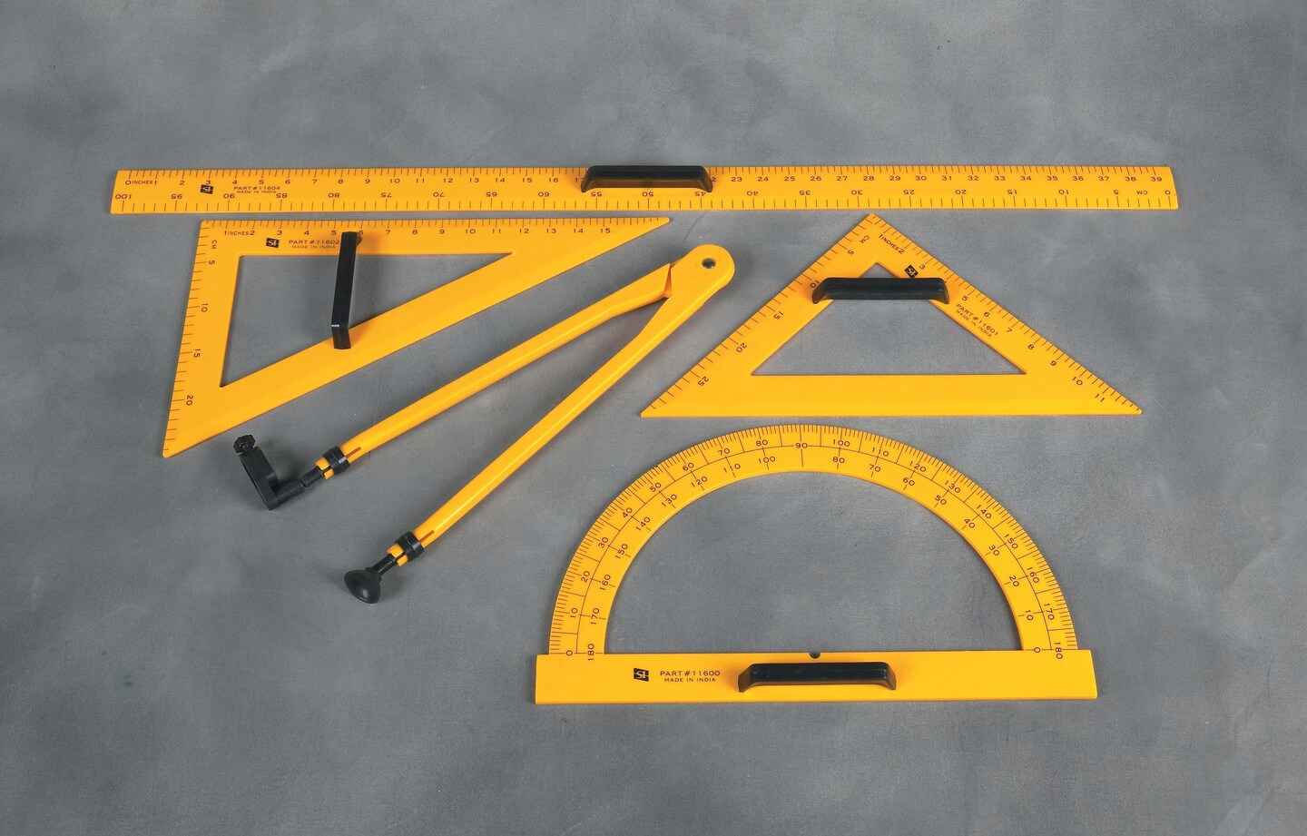 School Smart Drafting Tools Kit, Yellow, Set of 5 Michaels