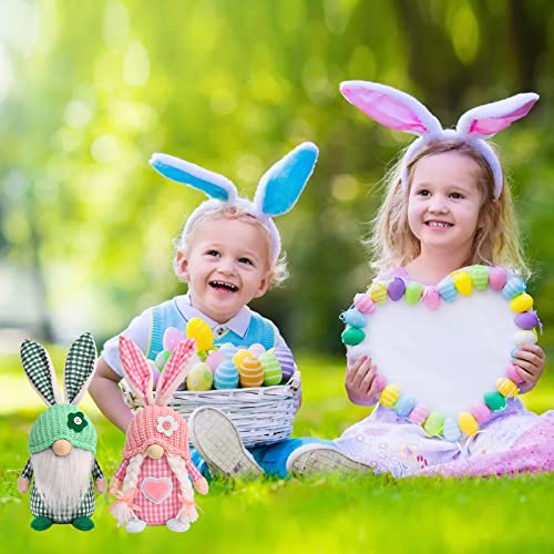 Easter Gnomes Decorations, 2 Pcs Plush Easter Bunny Handmade Swedish Tomte Elf Stuffed Doll Rabbit Gifts Cute Easter Faceless Dwarf Bunny Household Ornaments, Home Decor