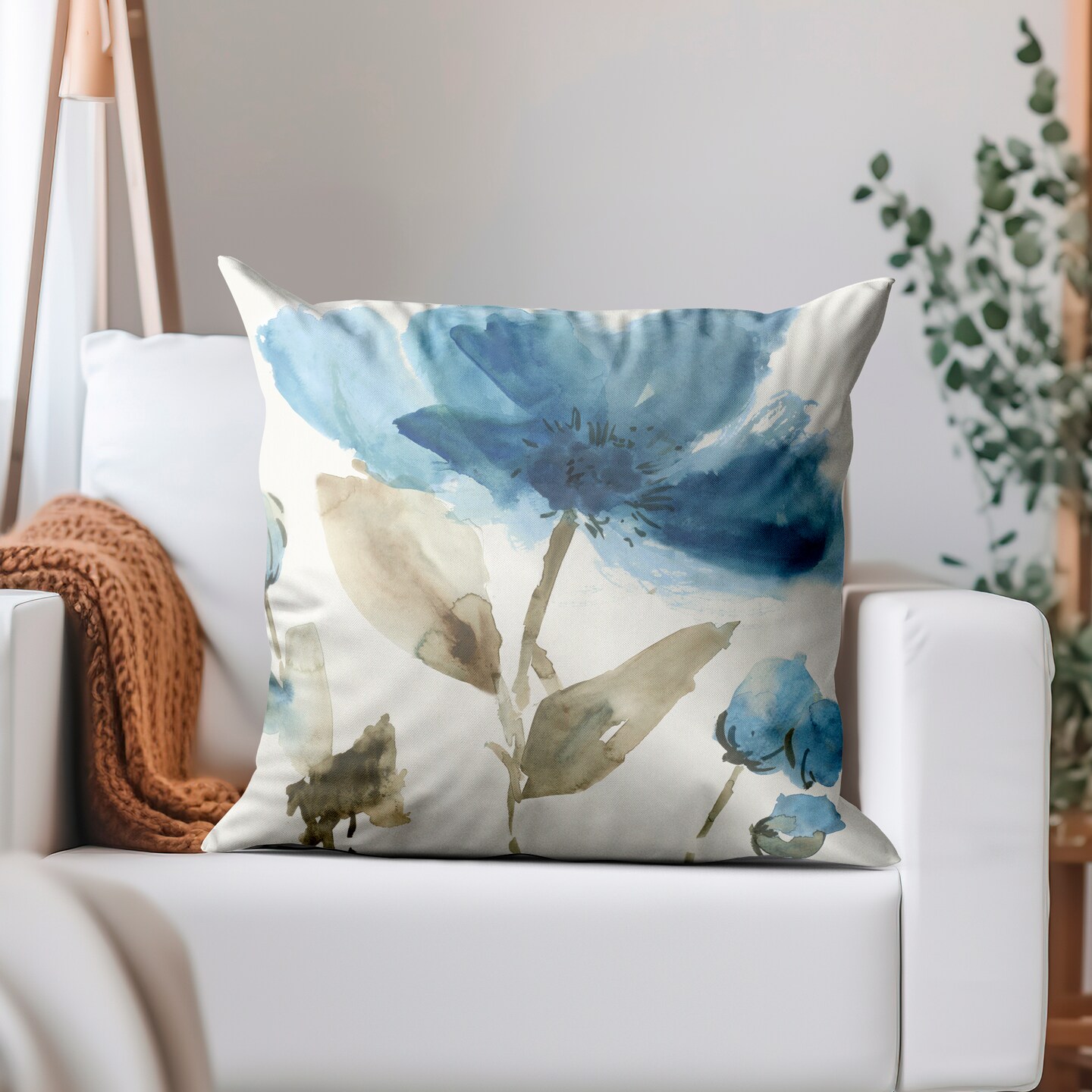 Blue Morning Ii by PI Creative Art Americanflat Decorative Pillow