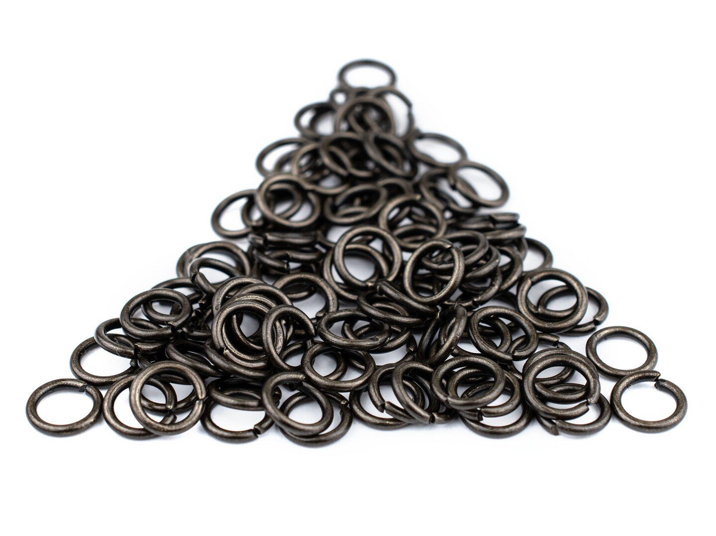 TheBeadChest Black 8mm Round Open Jump Rings, Pack of 100