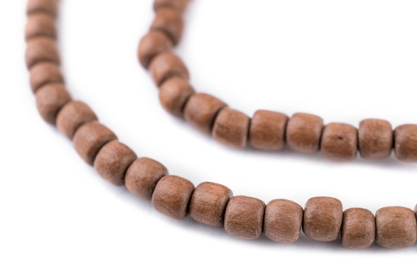 The Bead Chest Light Brown Nugget Natural Wood Beads (5mm): Organic Eco-Friendly Wooden Bead Strand for DIY Jewelry, Crafts, Necklace and Bracelet Making