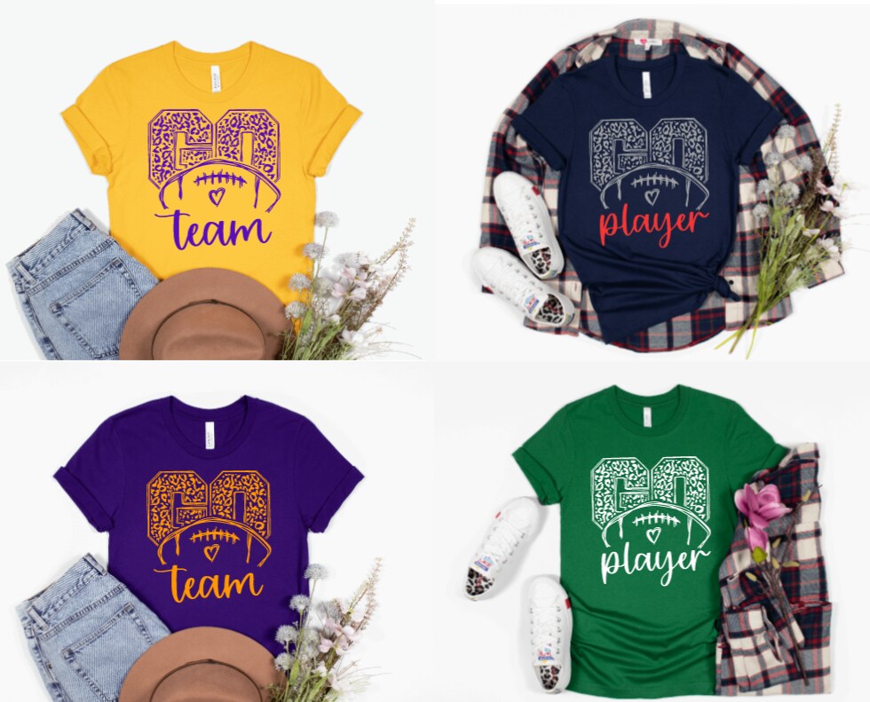 Custom knit football T-shirt