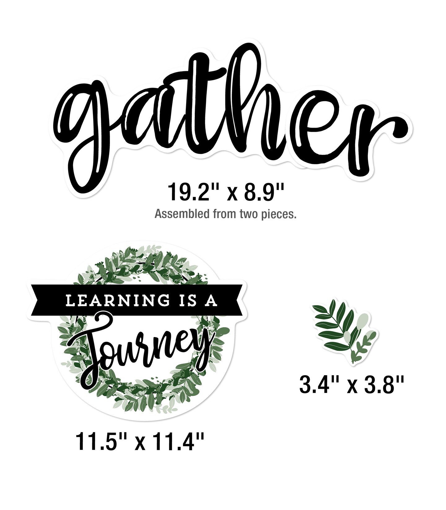 Carson Dellosa 34 pc Bundle of Farmhouse Decor for Bulletin Board, Positive Affirmations, Motivational Poster, Eucalyptus, and More Classroom Decorations