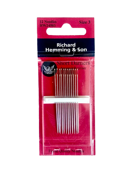 Hand Sewing Needles -- Darners --- Size 3 --- by Richard Hemming & Son®