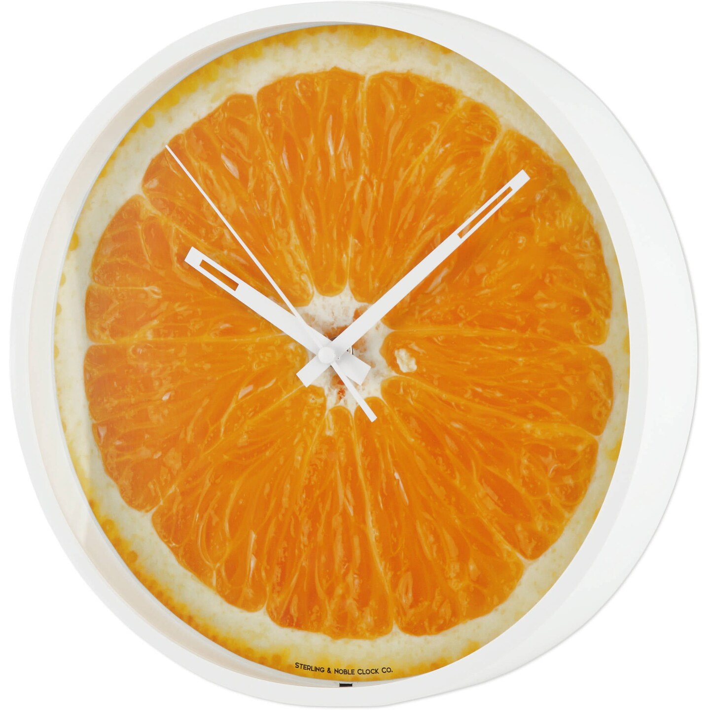 Mainstays 11.5&#x22; Round Indoor Photo Realistic Orange Fruit Analog Wall Clock with Quartz Movement