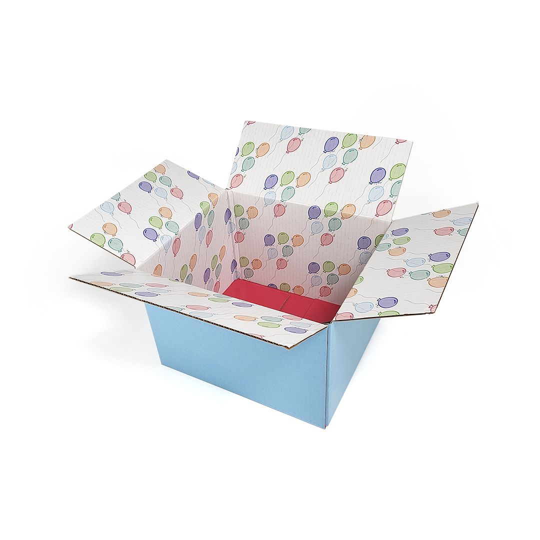 Great Papers! Giftin Shipping Box, Celebration, 12" x 10" x 1/8", Printed Inside and Out, 2-Pack