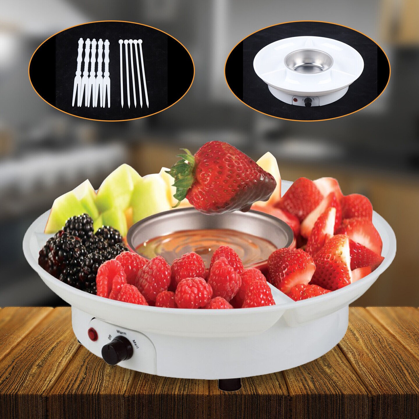 Kitcheniva Electric Chocolate Party Dip Fountain
