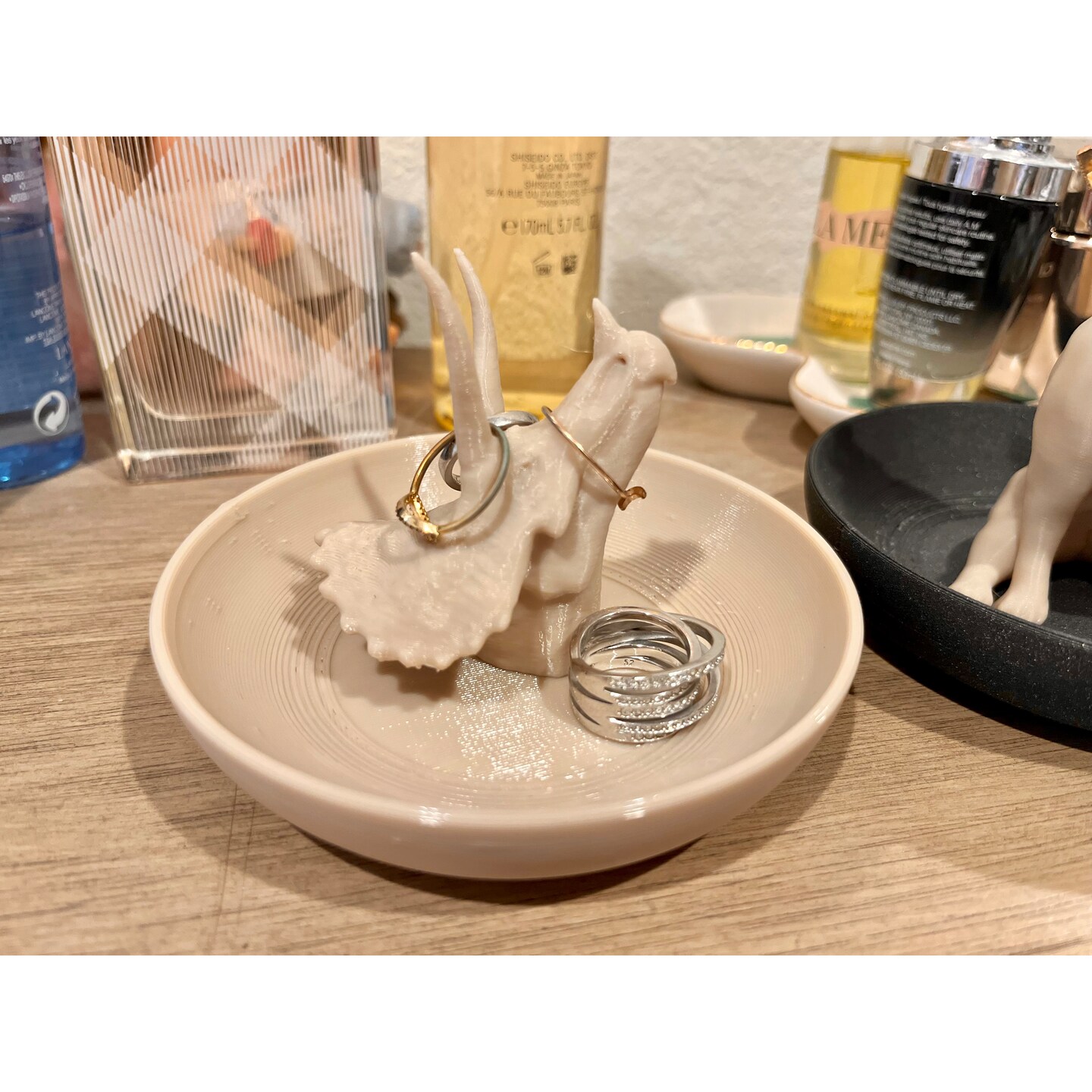 Ring Holder Dish| Bulldog or Triceratops Figurine|Rings Bracelets