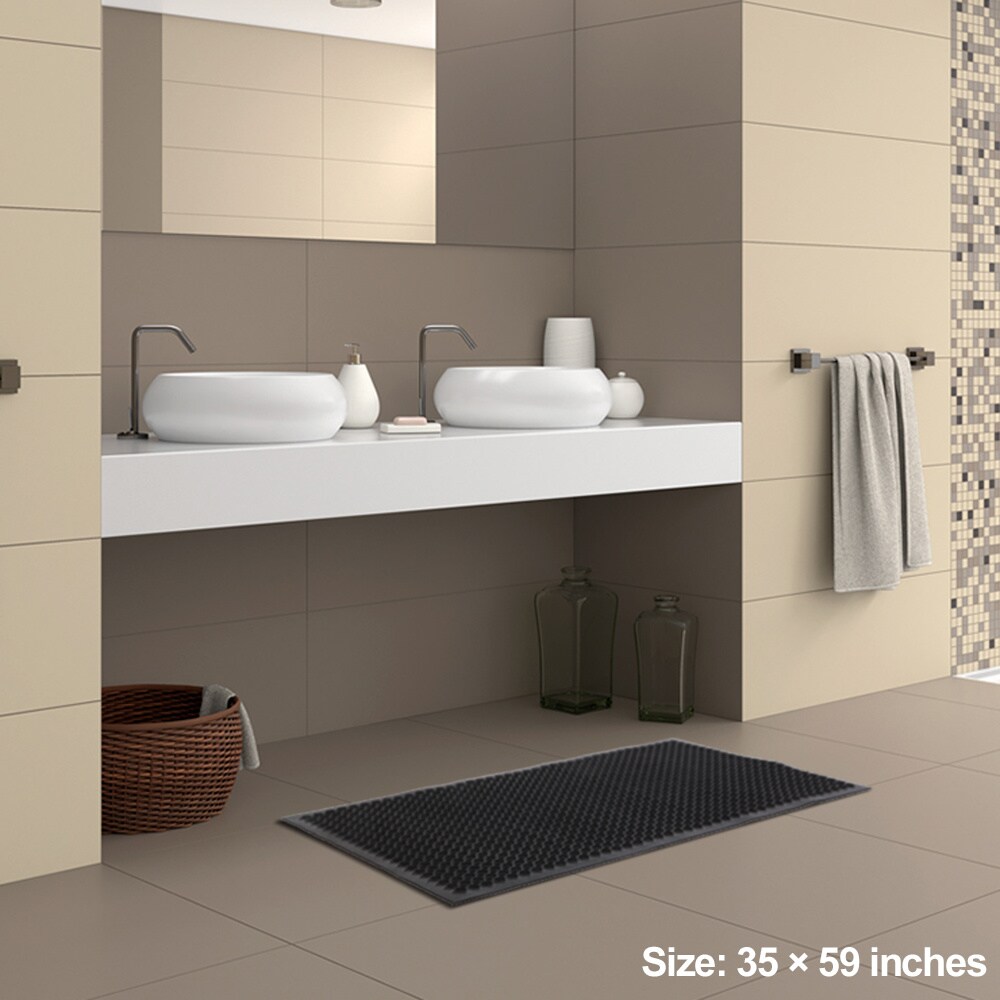Bar Kitchen Industrial Multi-functional Anti-fatigue Drainage Rubber Non-slip Hexagonal Floor Mat  35&#x22; x 59&#x22;