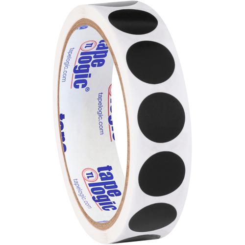 Tape Logic Inventory Circle Labels, 3/4&#x22;, Black, 500/Roll