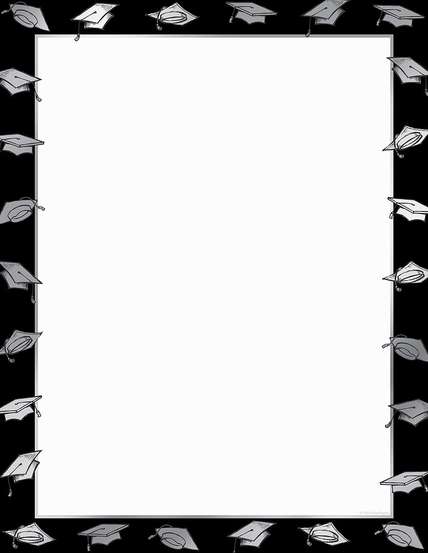 Great Papers! Polished Grad with Silver Foil Stationery Letterhead, Invitations and Announcements, Printer Friendly, 8.5"x11", 40 Pack