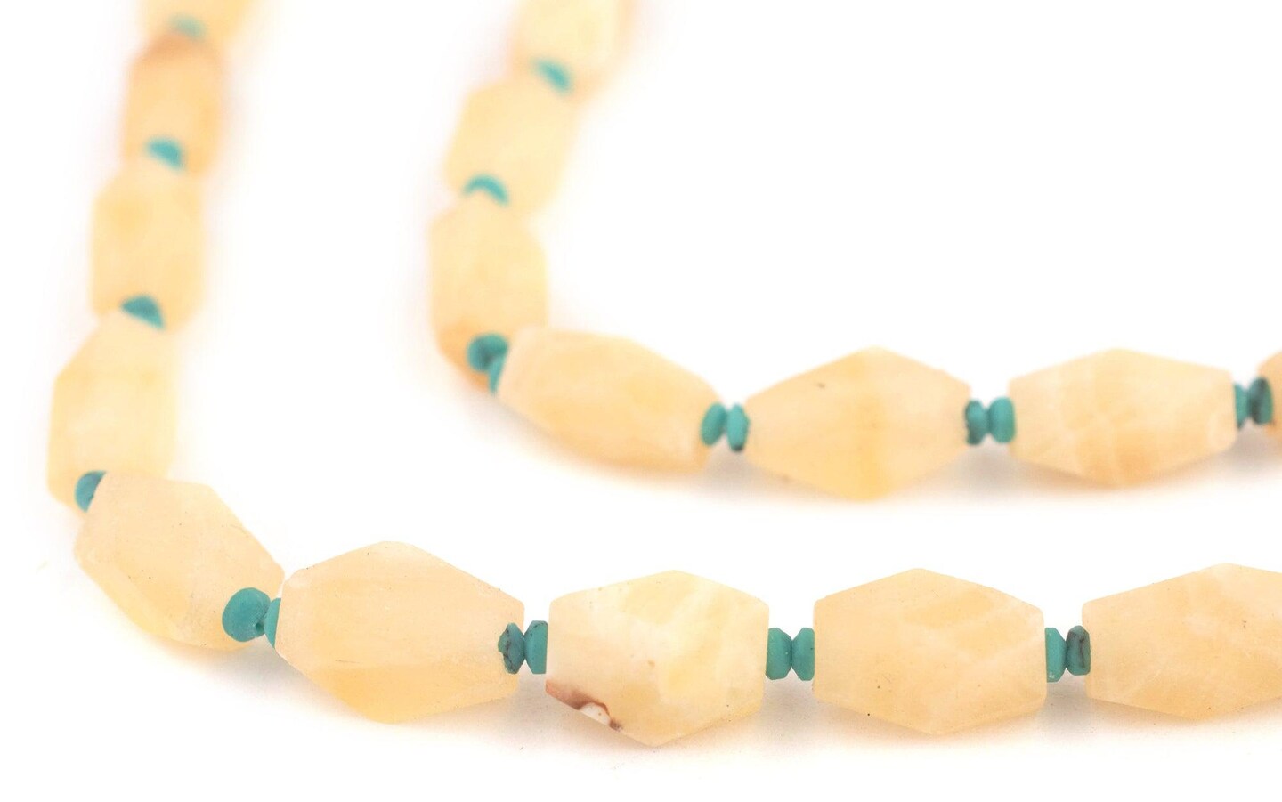 TheBeadChest Faceted Beige Afghani Calcite Beads 6mm Afghanistan Brown Gemstone 17 Inch Strand
